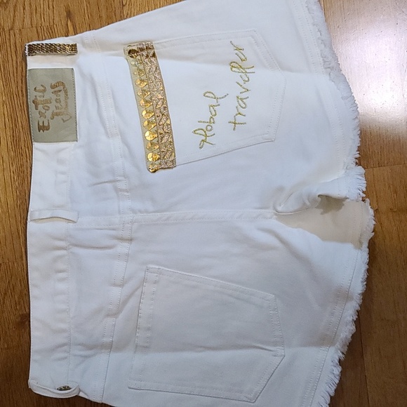 Desigual Women's Soft White Stretch Cotton Summer Shorts (Sz 24) - Picture 5 of 12